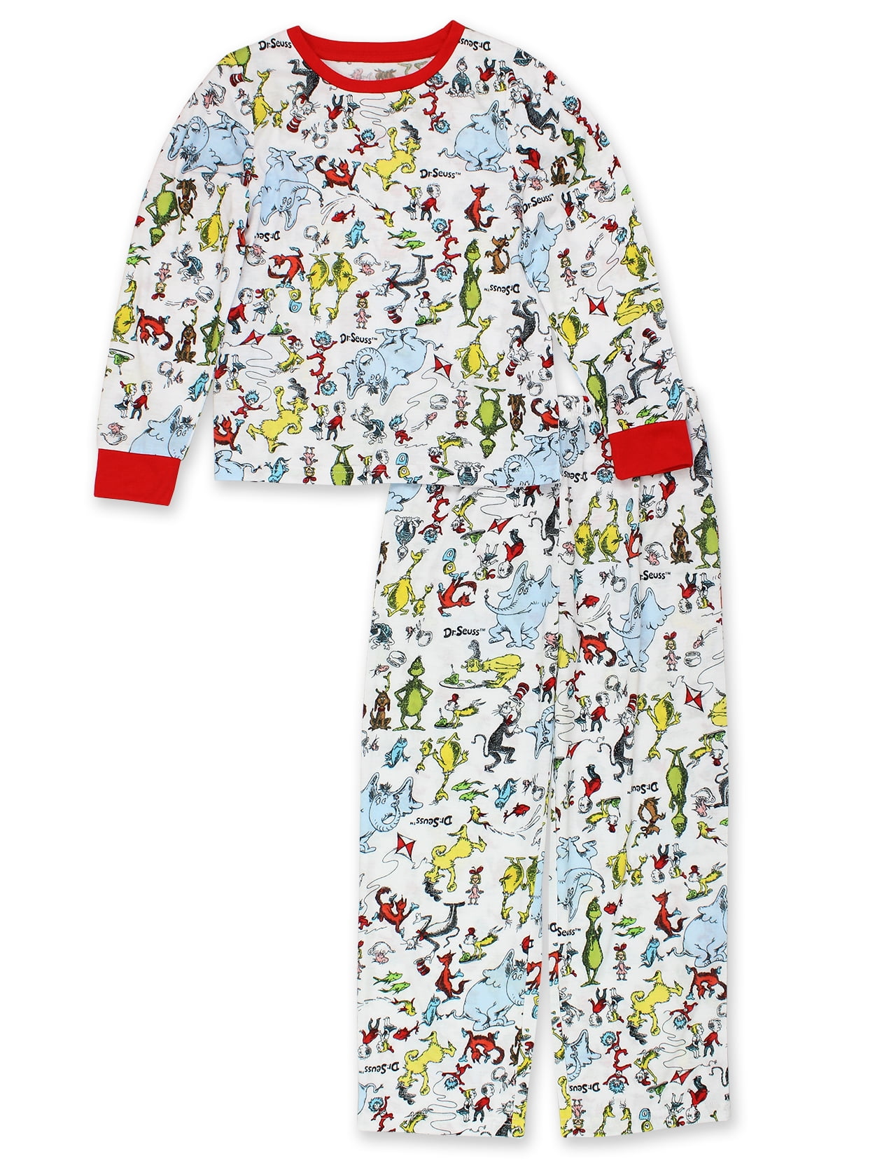 Dr. Seuss Kids Unisex Long Sleeve 2 Piece Pajamas Set KF20407SS