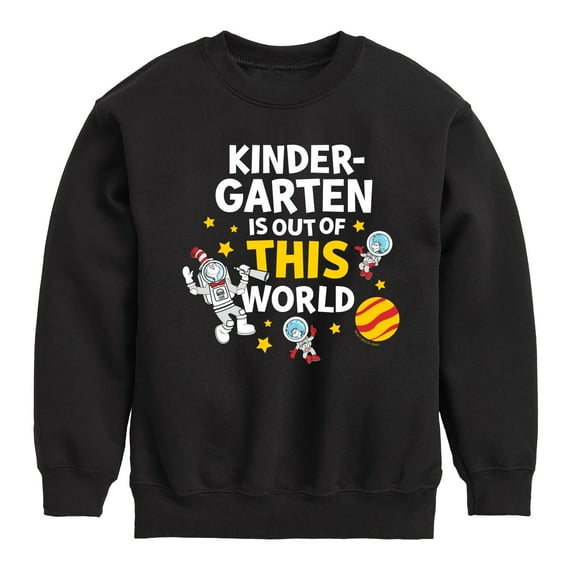 Dr. Seuss - Kindergarten Out Of This World - Youth Crewneck Fleece Sweatshirt
