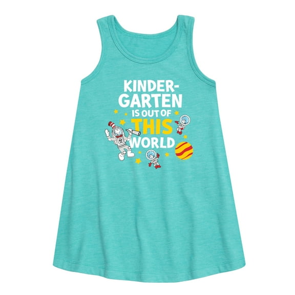 Dr. Seuss - Kindergarten Out of This World - Back to School - Youth Girls A-line Dress