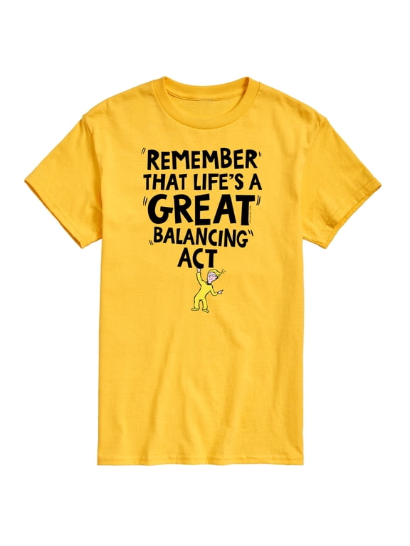 - Life Great Balancing Act Men's Short Sleeve Graphic T-Shirt