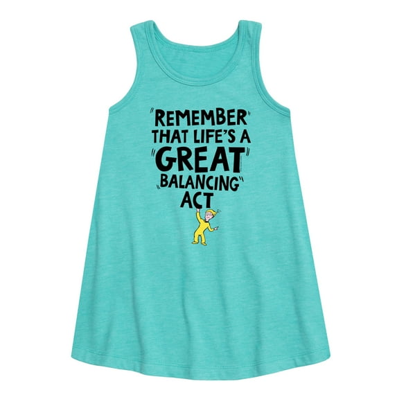 Dr. Seuss - Life Great Balancing Act - Toddler and Youth Girls A-line Dress