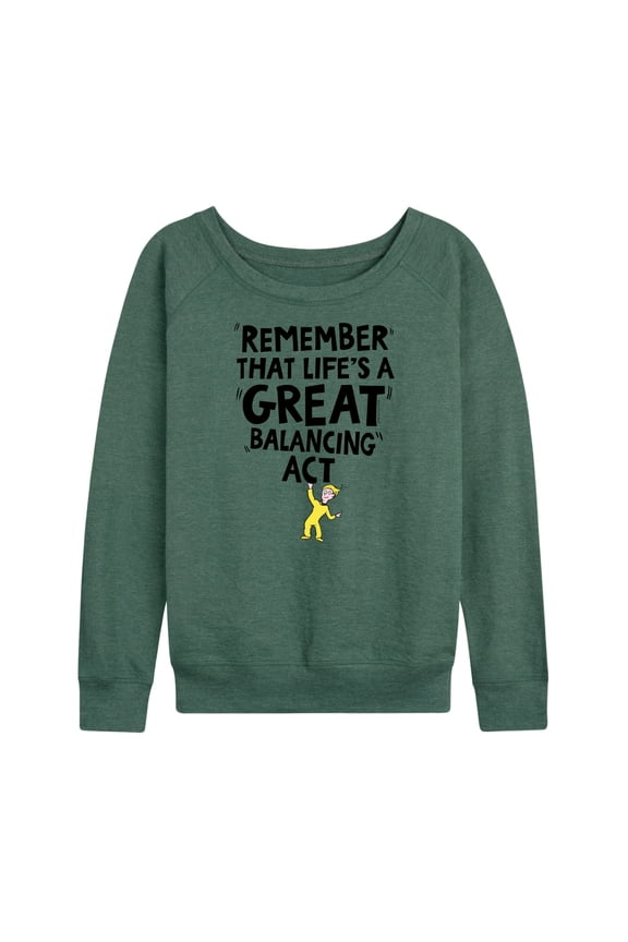 - Life Great Balancing Act - Women's Lightweight French Terry Long Sleeve Shirt