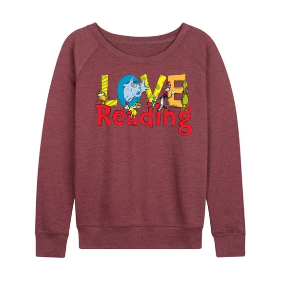 Dr. Seuss - Love Reading - Women's Lightweight French Terry Pullover