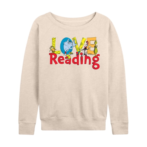 Dr. Seuss - Love Reading - Women's Lightweight French Terry Pullover