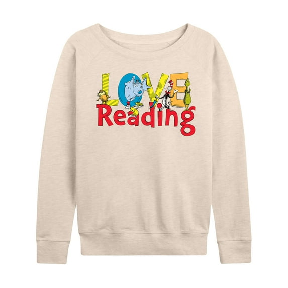 Dr. Seuss - Love Reading - Women's Lightweight French Terry Pullover