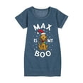 thumbnail image 1 of Dr. Seuss - The Grinch Max Is My Boo - Toddler And Youth Girls Fleece Dress, 1 of 5
