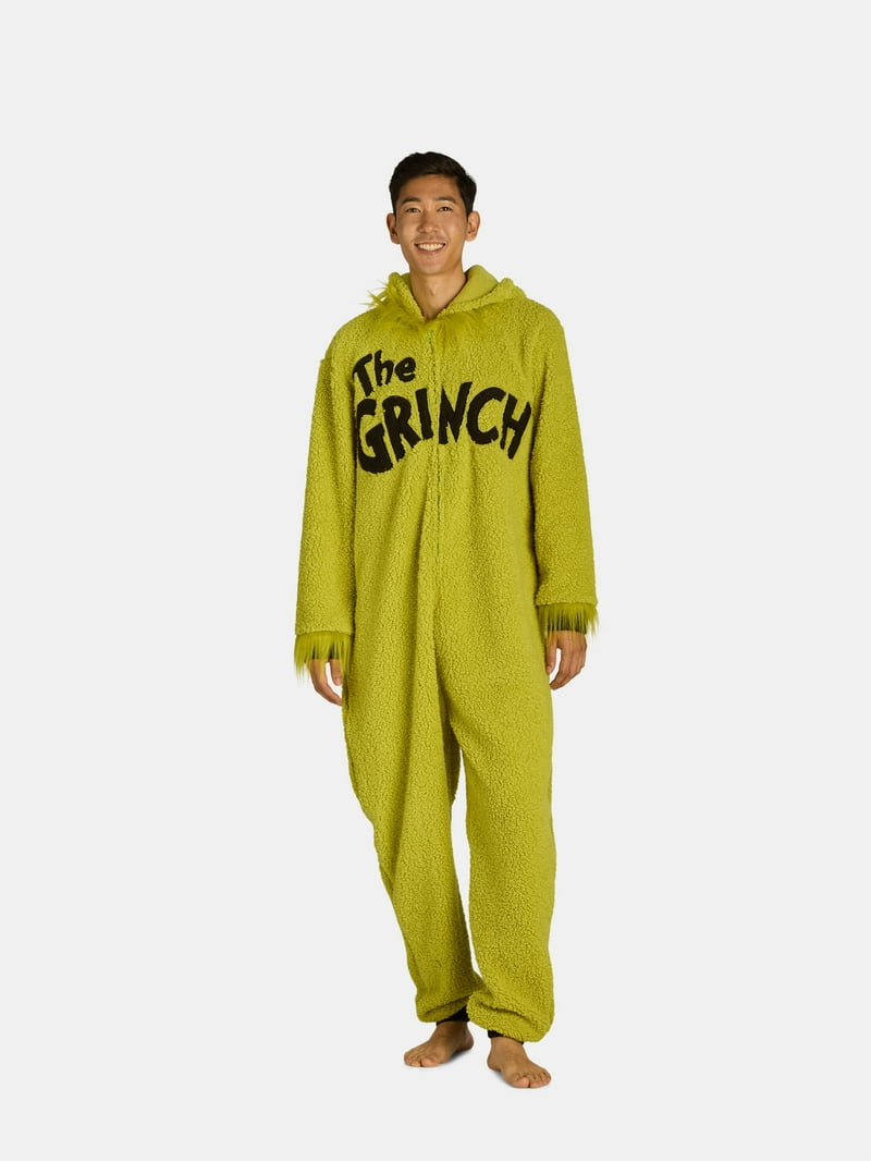 Seuss Men's Grinch Pajamas Union Suit, Sizes S-XL
