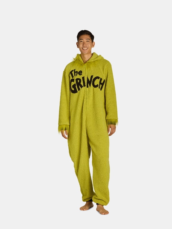 Men's Grinch Pajamas Union Suit, Sizes S-XL