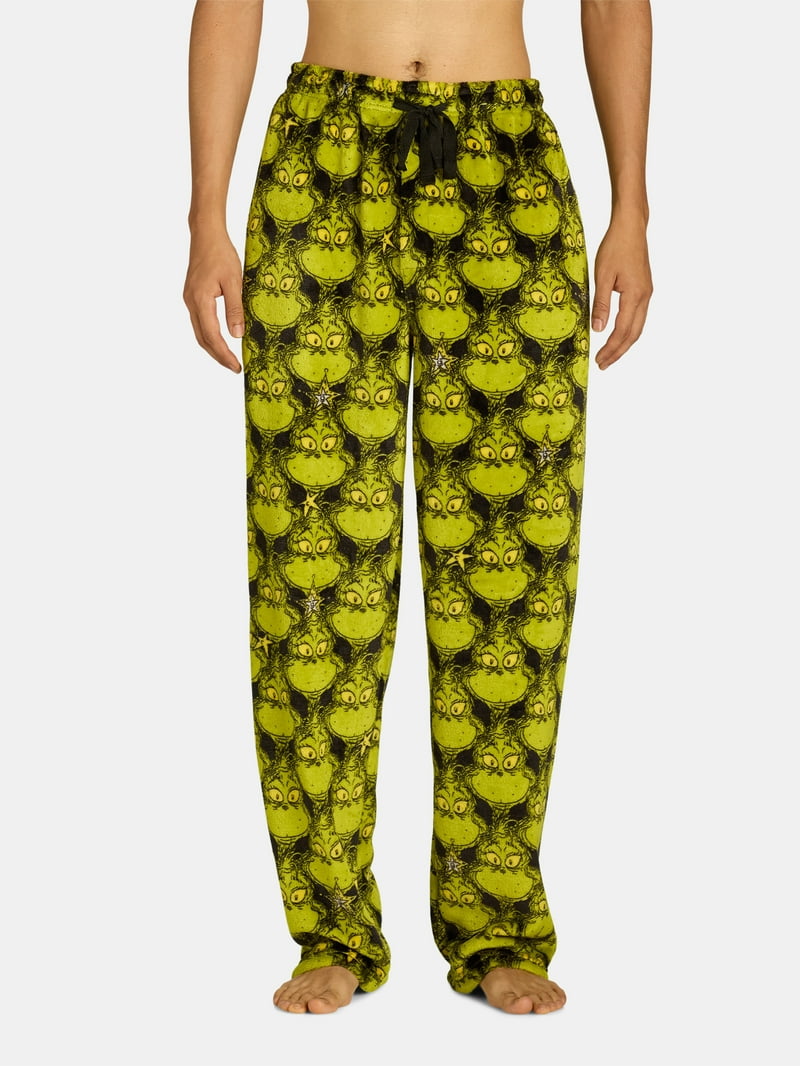 Dr. Seuss Men's Grinch Pajama Pants, Sizes S-XL, Superminky Fleece