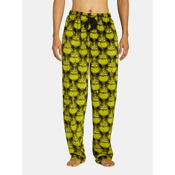 Dr. Seuss Men's Grinch Superminky Sleep Pants, Sizes S-XL