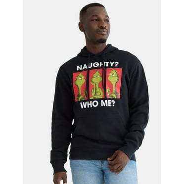Dr. Seuss Men's Grinch Who Me Graphic Hoodie Sweatshirt, Sizes S-3XL