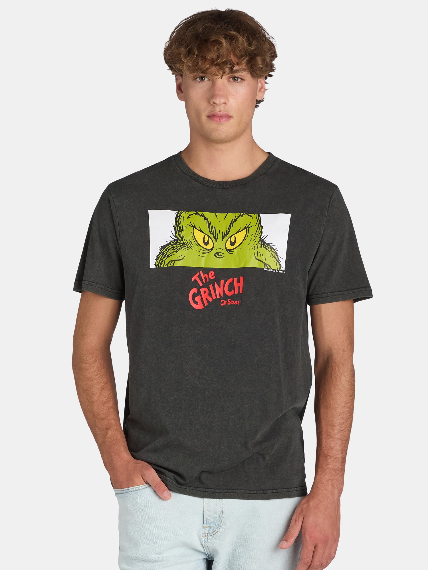 Dr. Seuss Men's and Big Men's Grinch Eyes Graphic Tee, Sizes S-3XL