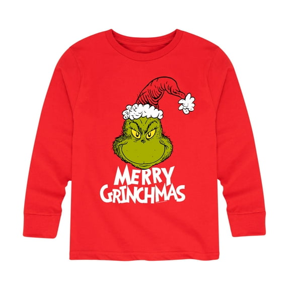 Dr. Seuss - Merry Grinchmas - Toddler And Youth Long Sleeve Graphic T-Shirt