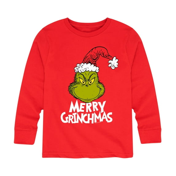 Dr. Seuss - Merry Grinchmas - Toddler And Youth Long Sleeve Graphic T-Shirt