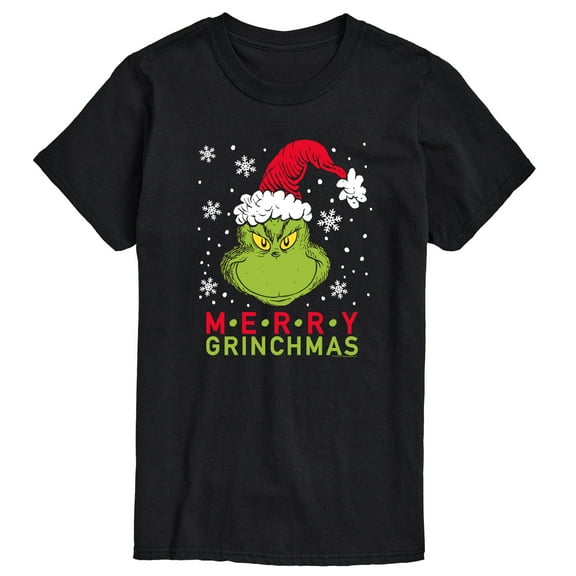 Dr. Seuss - Merry Santa Grinch - Men's Short Sleeve Graphic T-Shirt