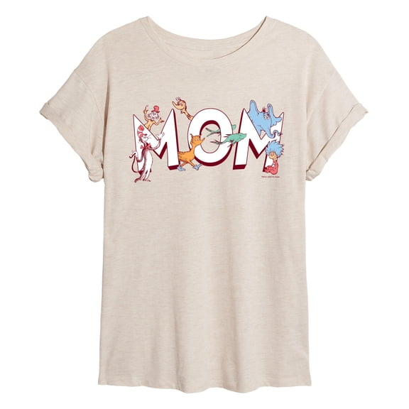Dr. Seuss - Mom Seuss Characters - Women's Oversized Graphic T-Shirt