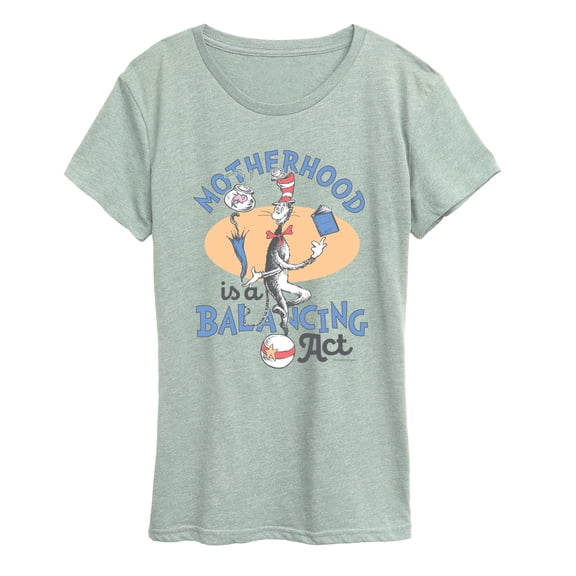 Dr. Seuss - Motherhood is a Balancing Act - Women's Short Sleeve Graphic T-Shirt