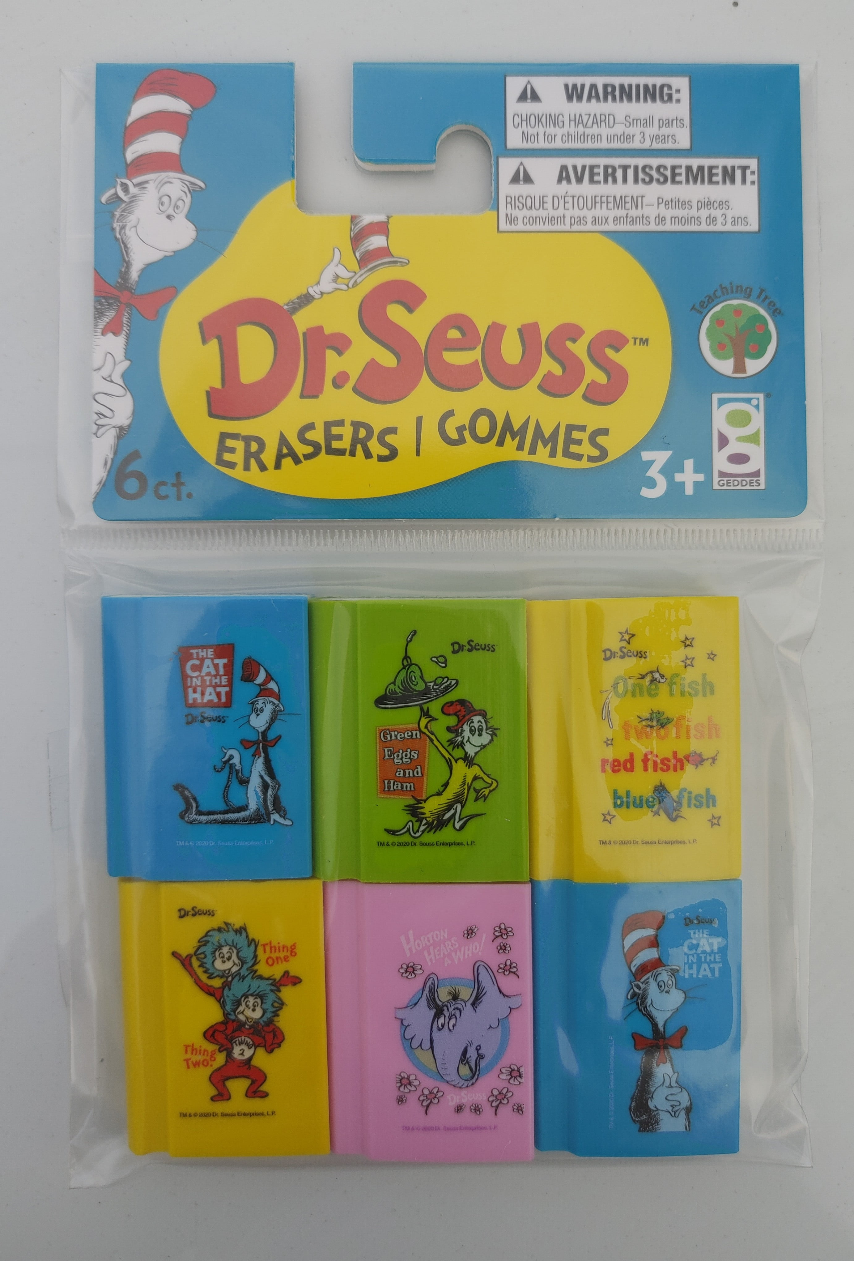 Dr. Seuss Multicolor Mini Book Erasers