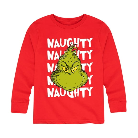 Dr. Seuss - Naughty Grinch - Toddler And Youth Long Sleeve Graphic T-Shirt