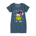 thumbnail image 1 of Dr. Seuss - The Grinch Naughty Or Nice - Toddler And Youth Girls Fleece Dress, 1 of 5