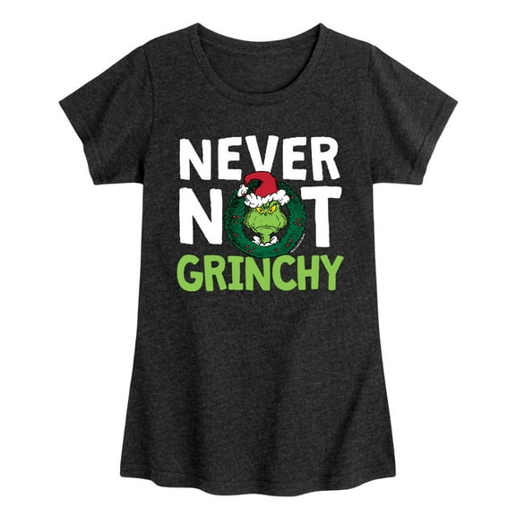 Dr. Seuss - The Grinch Never Not Grinchy Wreath - Toddler And Youth Girls Short Sleeve Graphic T-Shirt