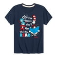 thumbnail image 1 of Dr. Seuss - Oh! Places You'll Go When You Read - Youth Short Sleeve Graphic T-Shirt, 1 of 6