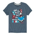 thumbnail image 1 of Dr. Seuss - Oh! Places You'll Go When You Read - Youth Short Sleeve Graphic T-Shirt, 1 of 6