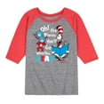 thumbnail image 1 of Dr. Seuss - Oh Places Youll Go When You Read - Youth Raglan Graphic T-Shirt, 1 of 7