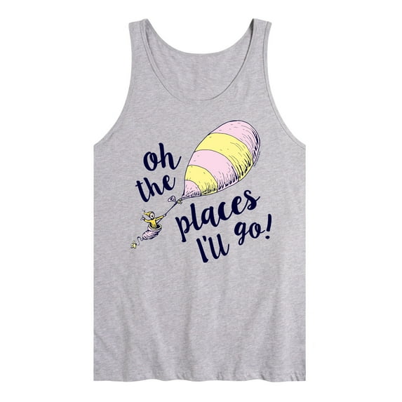 Dr. Seuss - Oh The Places I'll Go Balloon - Men's Jersey Tank Top