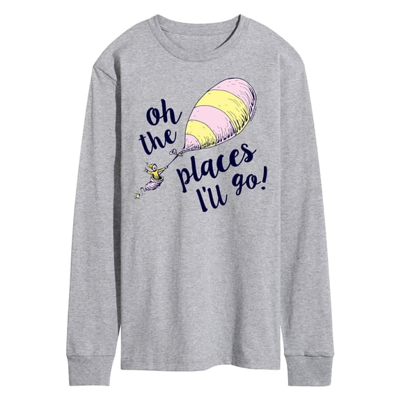 Dr. Seuss - Oh The Places I'll Go Balloon - Men's Long Sleeve T-Shirt