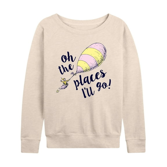 Dr. Seuss - Oh The Places I'll Go Balloon - Women's Lightweight French Terry Long Sleeve Shirt