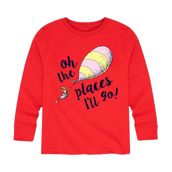 Dr. Seuss - Oh! The Places I'll Go - Toddler And Youth Long Sleeve Graphic T-Shirt