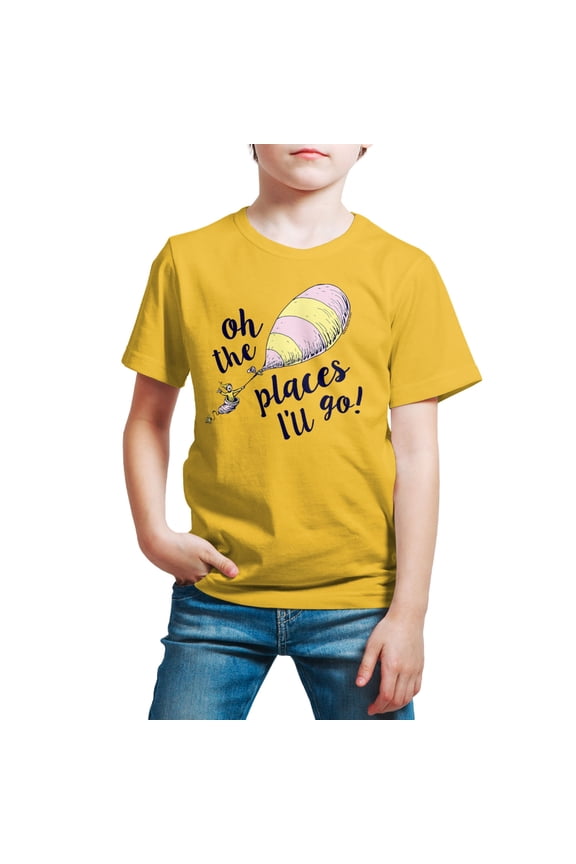 - Oh The Places I'll Go - Toddler And Youth Short Sleeve Graphic T-Shirt