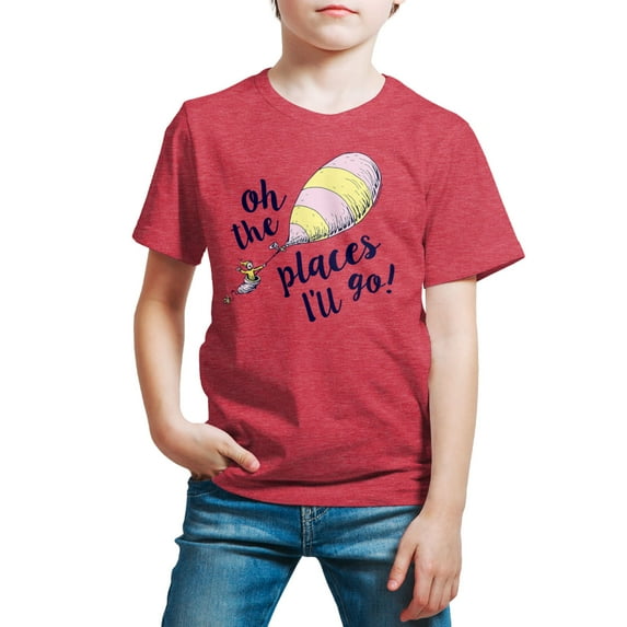 Dr. Seuss - Oh The Places I'll Go - Toddler And Youth Short Sleeve Graphic T-Shirt