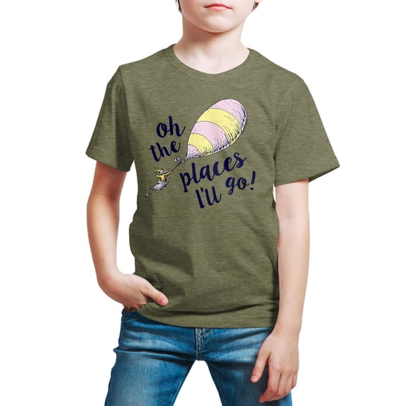 Dr. Seuss - Oh The Places I'll Go - Toddler And Youth Short Sleeve Graphic T-Shirt