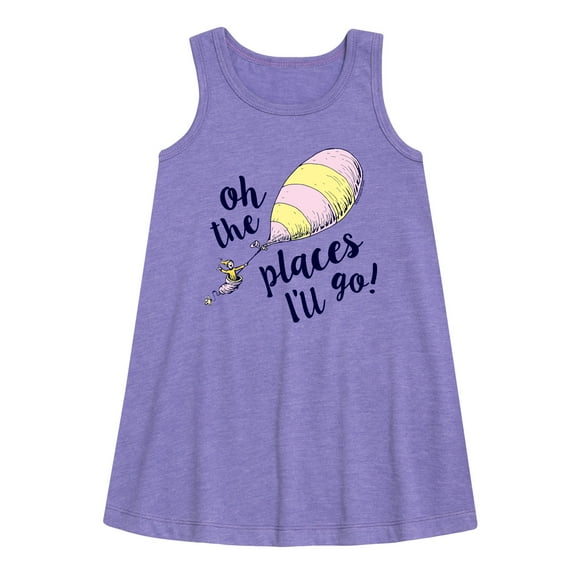 Dr. Seuss - Oh! The Places I'll Go - Toddler and Youth Girls A-line Dress