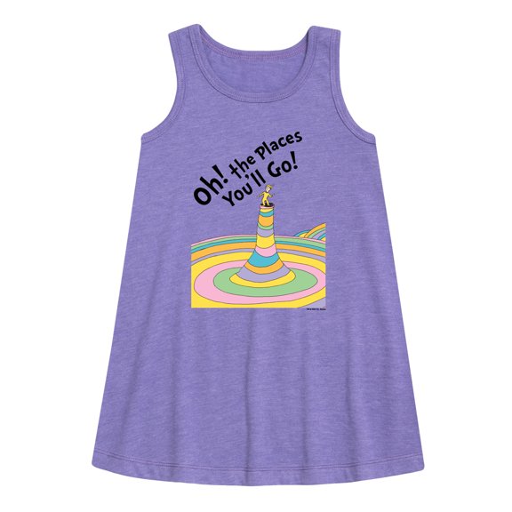 Dr. Seuss - Oh! The Places I'll Go - Toddler and Youth Girls A-line Dress