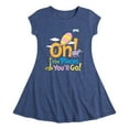 thumbnail image 1 of Dr. Seuss - Oh! The Places You'll Go - Girls Fit And Flare Cap Sleeve Dress, 1 of 4