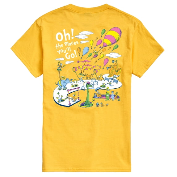 Dr. Seuss - Oh! The Places You'll Go Scene - Men's Short Sleeve Graphic T-Shirt