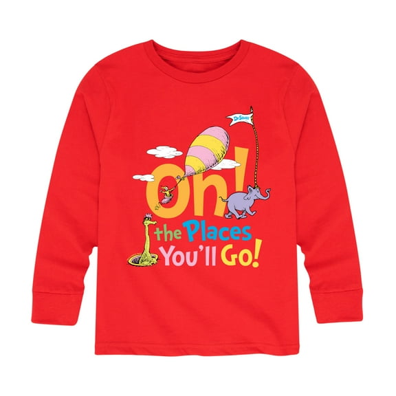 Dr. Seuss - Oh! The Places You'll Go - Toddler And Youth Long Sleeve Graphic T-Shirt