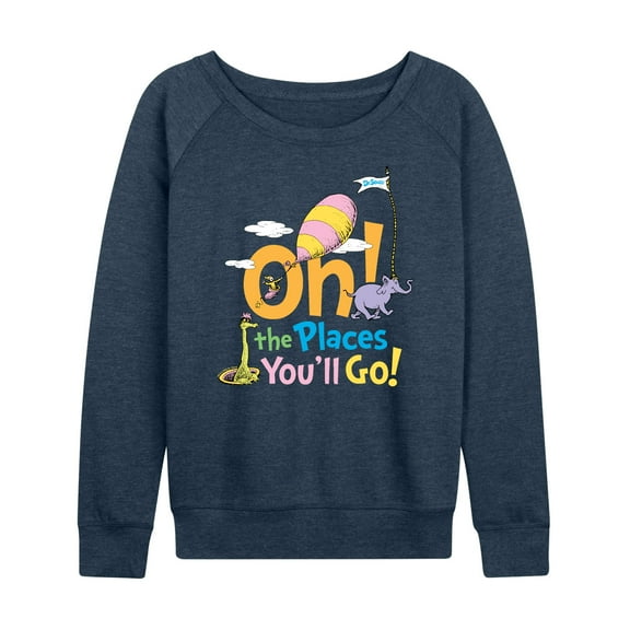 Dr. Seuss - Oh! The Places You'll Go - Women's Lightweight French Terry Long Sleeve Shirt