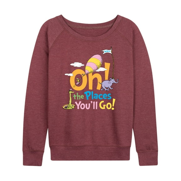 Dr. Seuss - Oh! The Places You'll Go - Women's Lightweight French Terry Long Sleeve Shirt