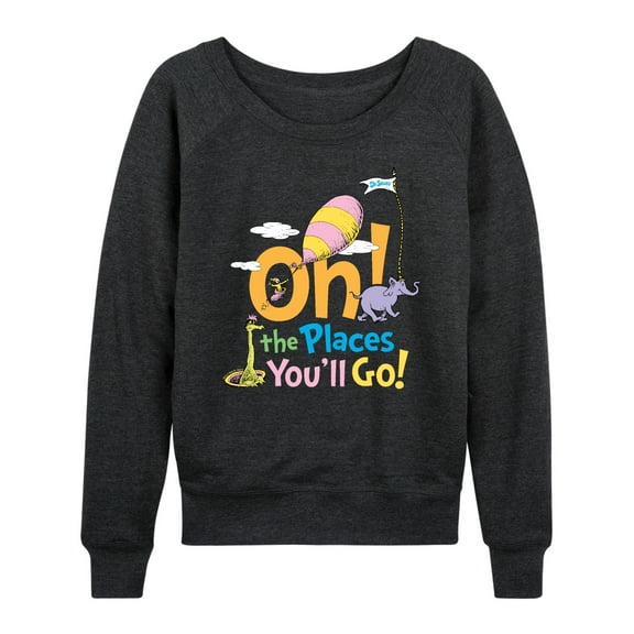 Dr. Seuss - Oh! The Places You'll Go - Women's Lightweight French Terry Long Sleeve Shirt