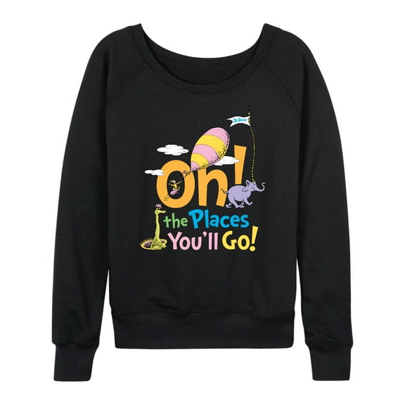 Dr. Seuss - Oh! The Places You'll Go - Women's Lightweight French Terry Long Sleeve Shirt