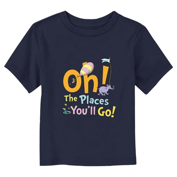 Dr. Seuss Oh the Places You'll Go Book Cover Graphic T-Shirt