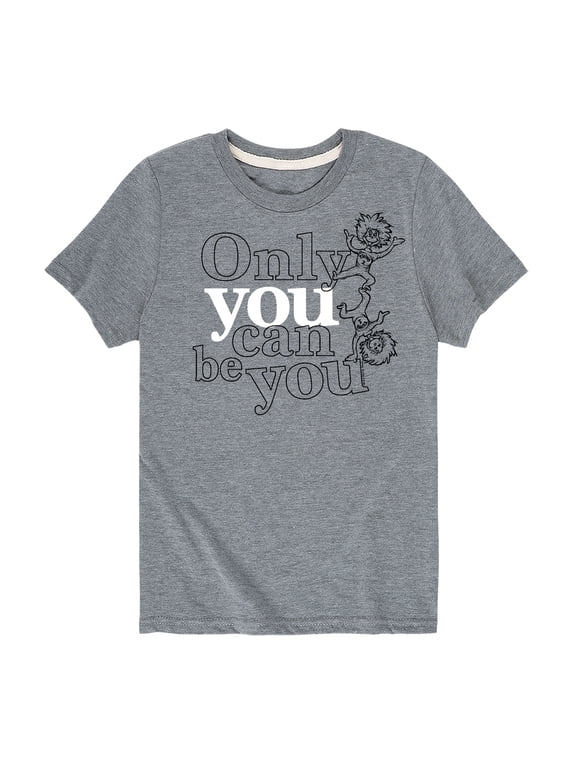 - Thing One and Thing Two Only You Can Be You Boys' Short Sleeve Graphic T-Shirt