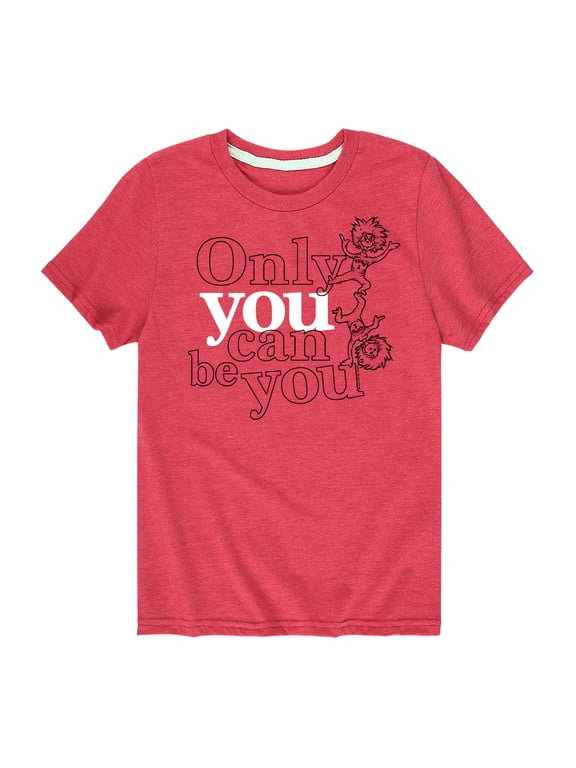 - Thing One and Thing Two Only You Can Be You Boys' Short Sleeve Graphic T-Shirt
