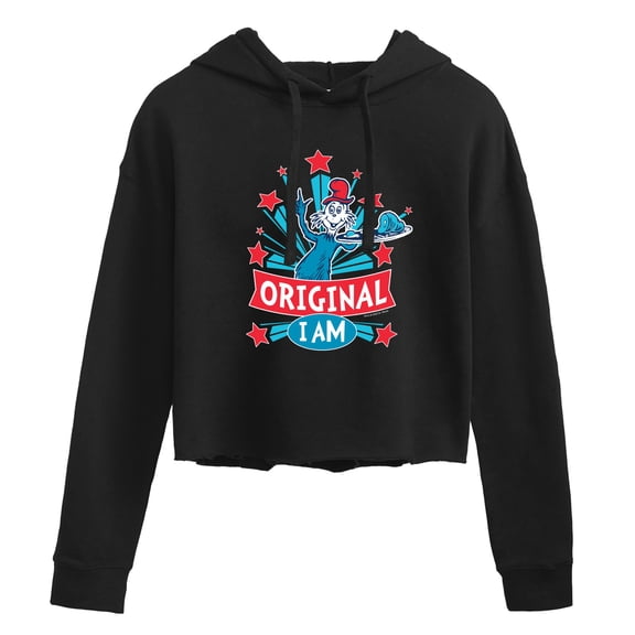 Dr. Seuss - Original I Am Green Eggs and Ham - Juniors Cropped Pullover Hoodie