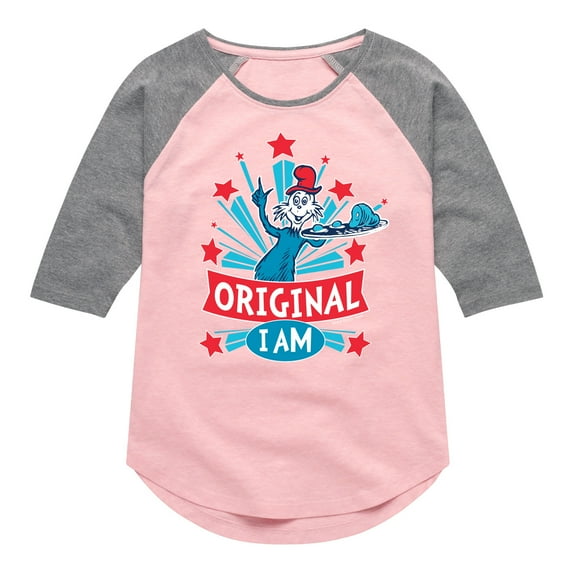 Dr. Seuss - Original I'am - Toddler And Youth Girls Raglan Graphic T-Shirt