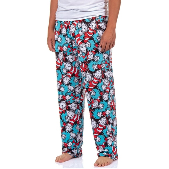 Dr. Seuss Pjs Mens Cat In The Hat Thing One Thing Two Lounge Pajama Pants